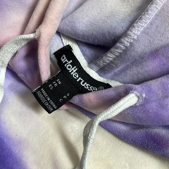 ❤️SOLD❤️ CHARLOTTE RUSSE Tie Dye Hoodie Jogger Set Women’s Size S - Picture 4 of 5